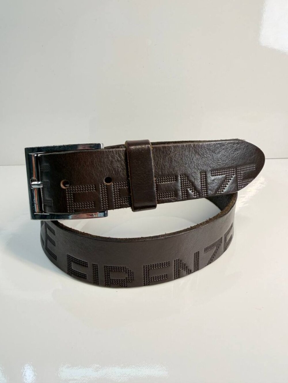 GP & Max Firenze Embossed Leather Belt – Made in Italy - 110cm